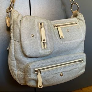 TOD’S Gray & White Messenger Bag